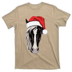 Joyful Horse Santa On Horse Christmas T-Shirt