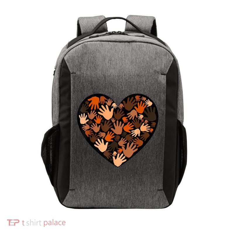 Juneteenth Heart Support Black History Month Black Gift Vector Backpack