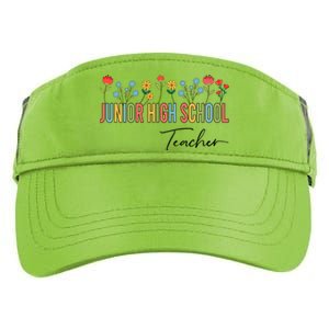 Junior High School Teacher Wildflowers Back To School Cool Gift Adult Drive Performance Visor