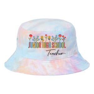 Junior High School Teacher Wildflowers Back To School Cool Gift Tie Dye Newport Bucket Hat