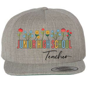 Junior High School Teacher Wildflowers Back To School Cool Gift Wool Snapback Cap