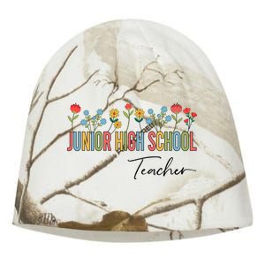 Junior High School Teacher Wildflowers Back To School Cool Gift Kati - Camo Knit Beanie