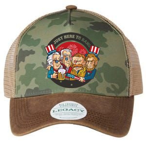 Just Here To Bang President Funny USA Legacy Tie Dye Trucker Hat