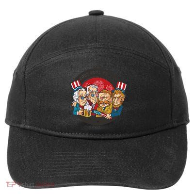 Just Here To Bang President Funny USA 7-Panel Snapback Hat