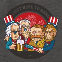 Just Here To Bang President Funny USA Vector Backpack