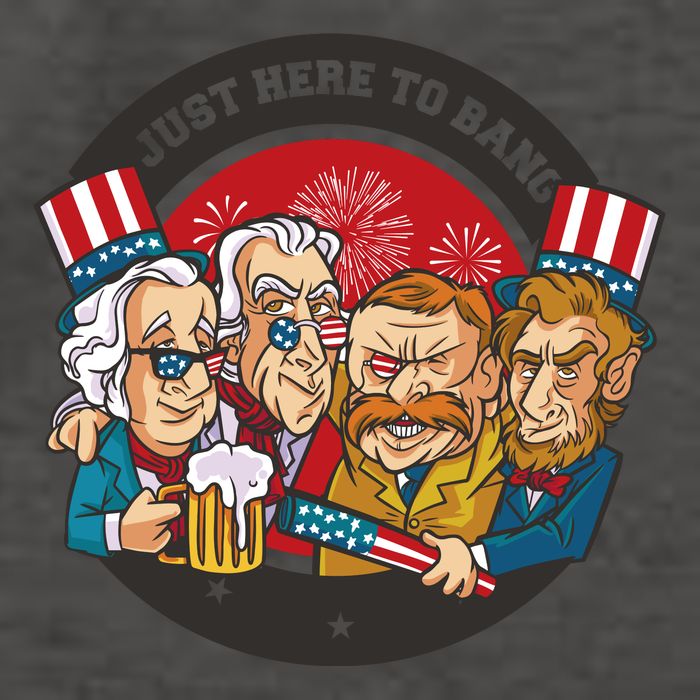 Just Here To Bang President Funny USA Vector Backpack