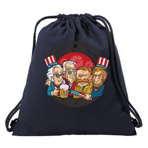 Just Here To Bang President Funny USA Drawstring Bag