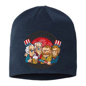 Just Here To Bang President Funny USA Sustainable Beanie