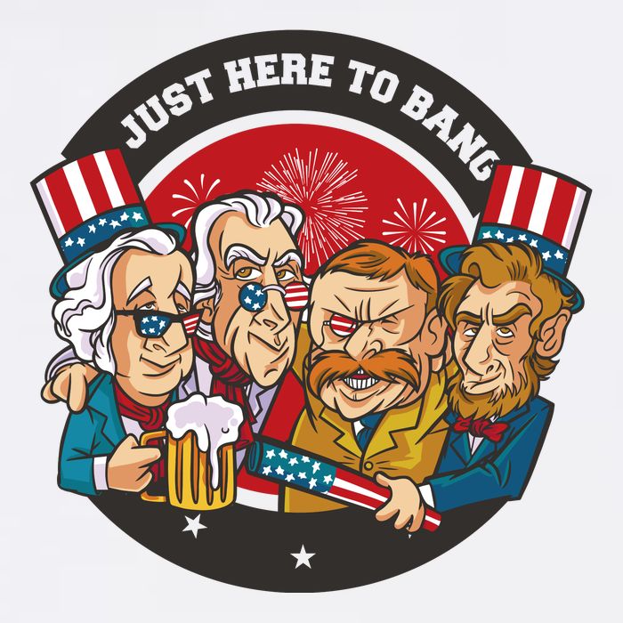 Just Here To Bang President Funny USA Hoodie