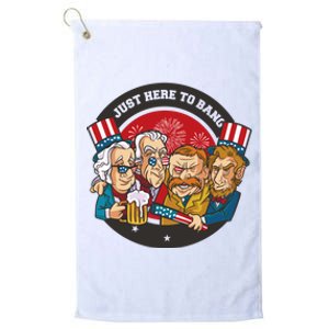 Just Here To Bang President Funny USA Platinum Collection Golf Towel