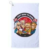 Just Here To Bang President Funny USA Platinum Collection Golf Towel