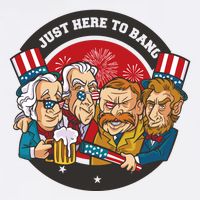 Just Here To Bang President Funny USA Toddler T-Shirt
