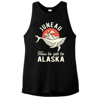 Juneau How To Get To Alaska Ladies PosiCharge Tri-Blend Wicking Tank