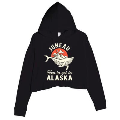 Juneau How To Get To Alaska Crop Fleece Hoodie