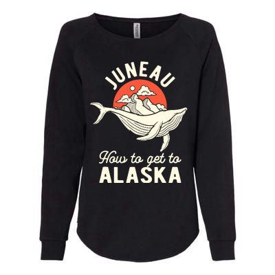 Juneau How To Get To Alaska Womens California Wash Sweatshirt