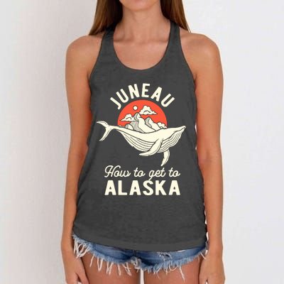 Juneau How To Get To Alaska Women's Knotted Racerback Tank