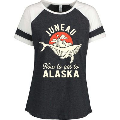 Juneau How To Get To Alaska Enza Ladies Jersey Colorblock Tee