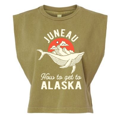 Juneau How To Get To Alaska Garment-Dyed Women's Muscle Tee