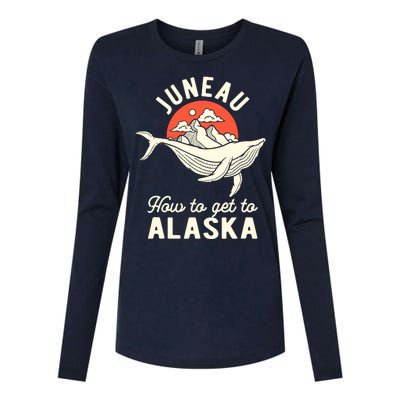 Juneau How To Get To Alaska Womens Cotton Relaxed Long Sleeve T-Shirt