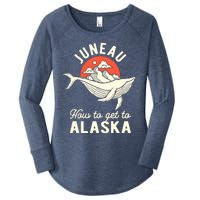 Juneau How To Get To Alaska Women's Perfect Tri Tunic Long Sleeve Shirt