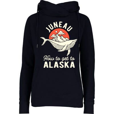 Juneau How To Get To Alaska Womens Funnel Neck Pullover Hood