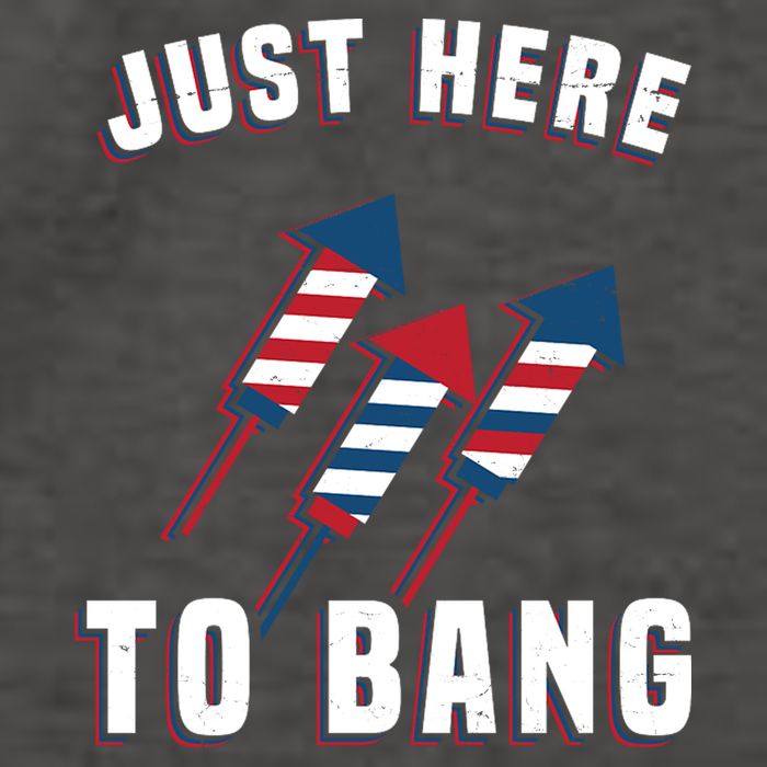 Just Here To Bang Funny 4th Of July Vector Backpack