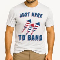 Just Here To Bang Funny 4th Of July Cooling Performance Crew T-Shirt