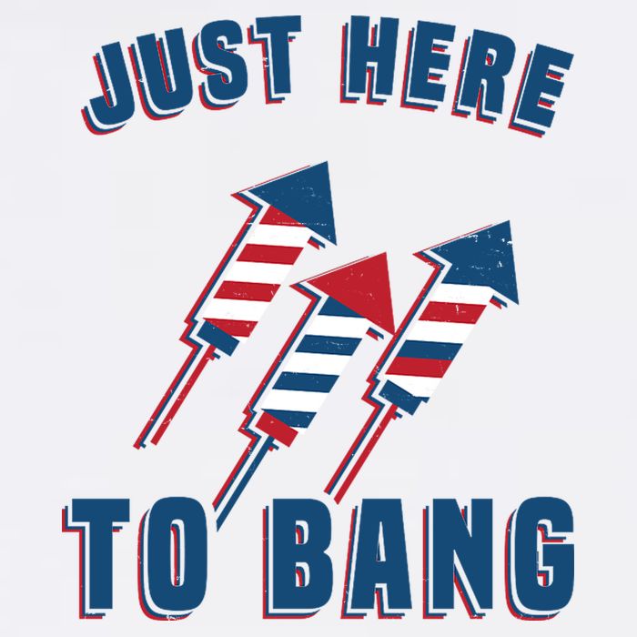 Just Here To Bang Funny 4th Of July Baby Bodysuit