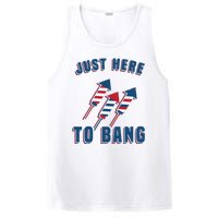 Just Here To Bang Funny 4th Of July PosiCharge Competitor Tank