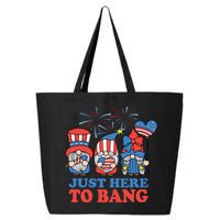 Just Here To Bang Gnome 4th Of July 25L Jumbo Tote
