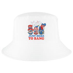 Just Here To Bang Gnome 4th Of July Cool Comfort Performance Bucket Hat