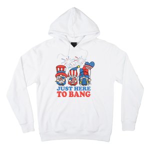 Just Here To Bang Gnome 4th Of July Hoodie