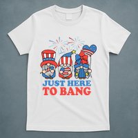 Just Here To Bang Gnome 4th Of July T-Shirt