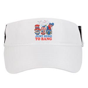 Just Here To Bang Gnome 4th Of July Adult Drive Performance Visor