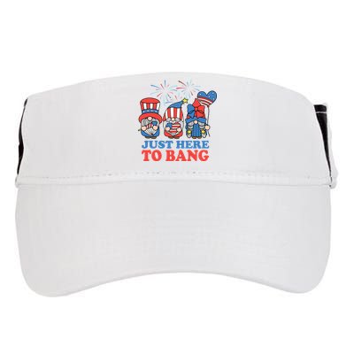 Just Here To Bang Gnome 4th Of July Adult Drive Performance Visor