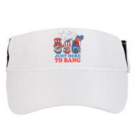 Just Here To Bang Gnome 4th Of July Adult Drive Performance Visor