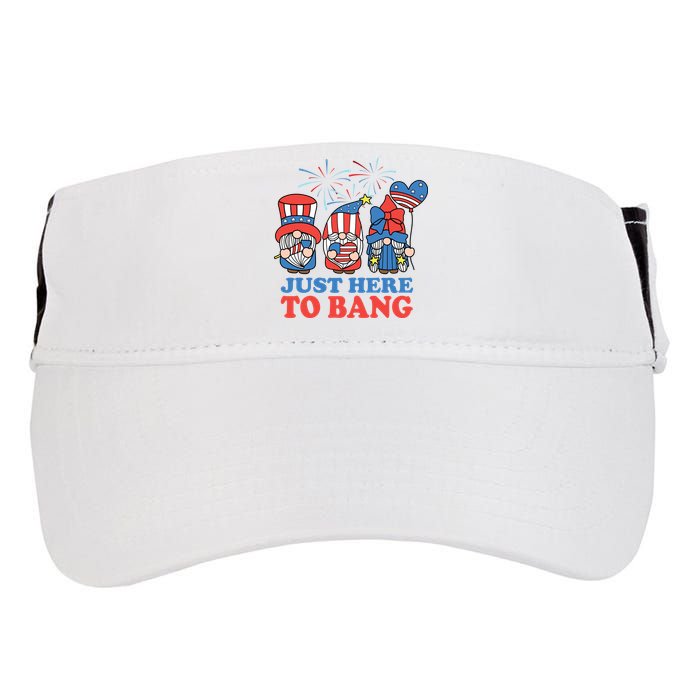 Just Here To Bang Gnome 4th Of July Adult Drive Performance Visor