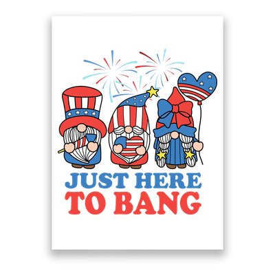 Just Here To Bang Gnome 4th Of July Poster