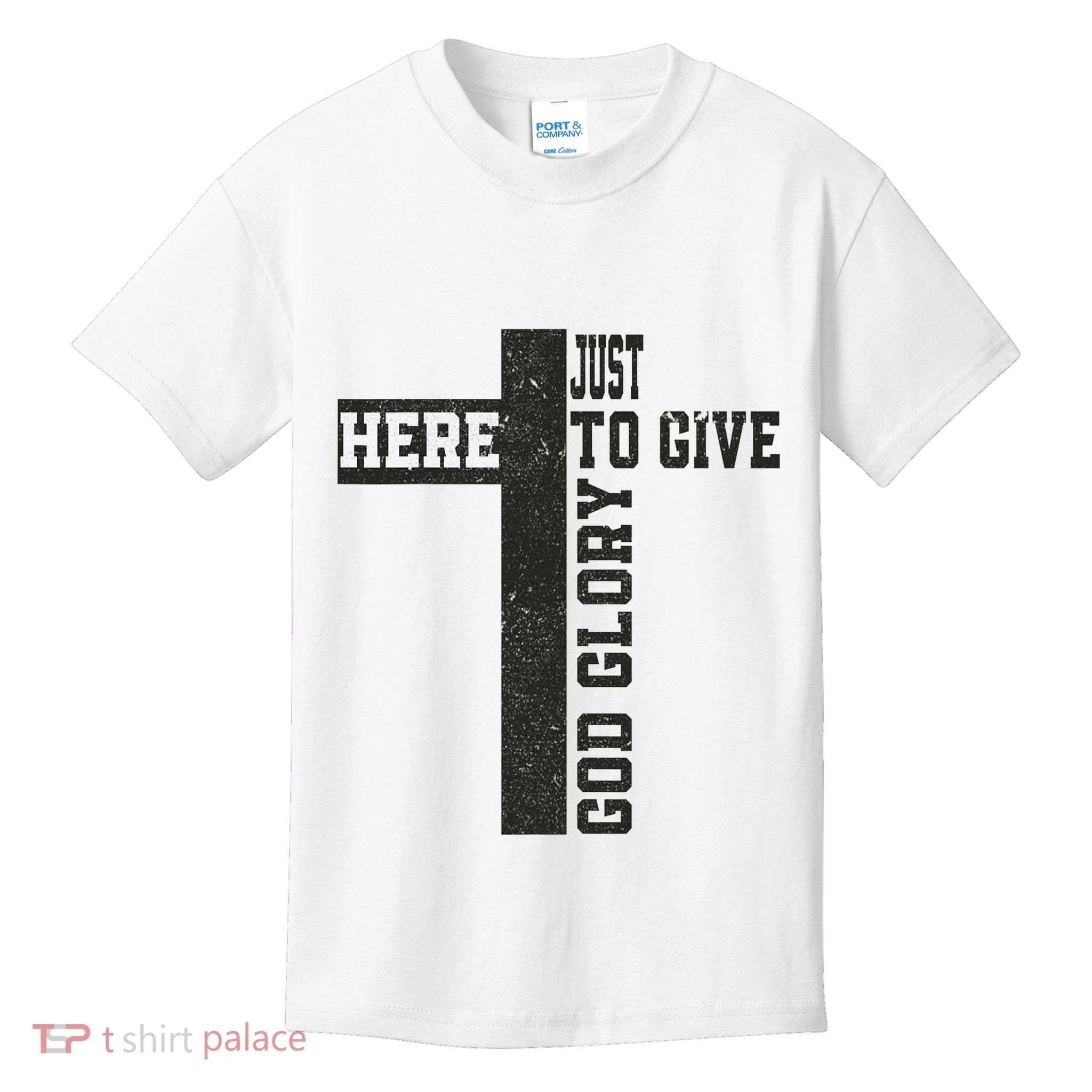 Just Here To Give God Glory Cute Kids T-Shirt