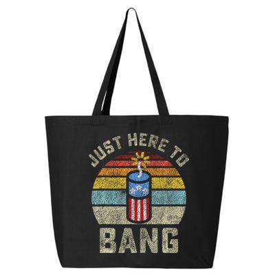 Just Here to Bang Funny 4th of July Fourth of July 25L Jumbo Tote