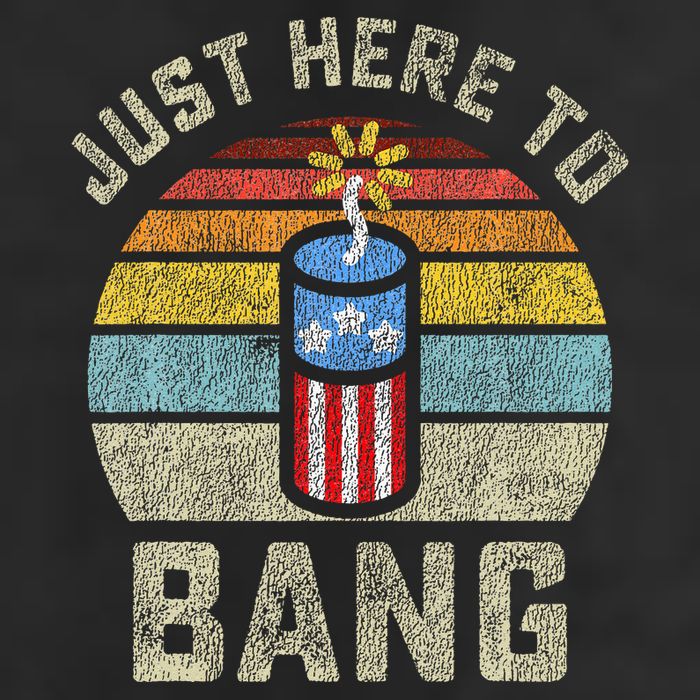 Just Here to Bang Funny 4th of July Fourth of July Golf Towel