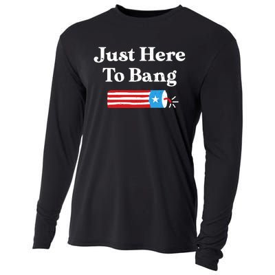 Just Here To Bang 4th Of July Cooling Performance Long Sleeve Crew