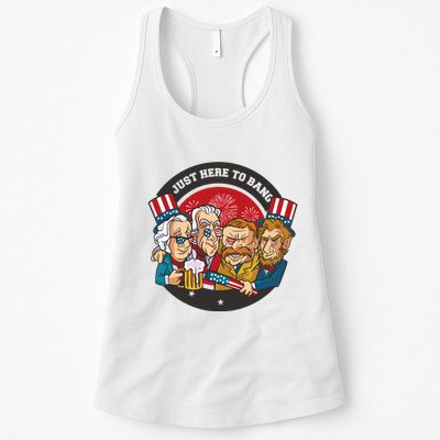 Just Here To Bang American Presidents Womens Tank Top
