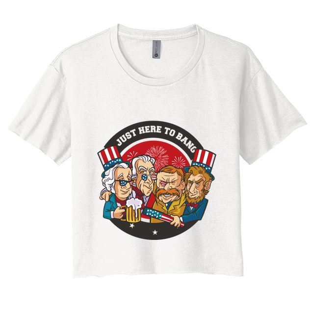 Just Here To Bang American Presidents Crop Top