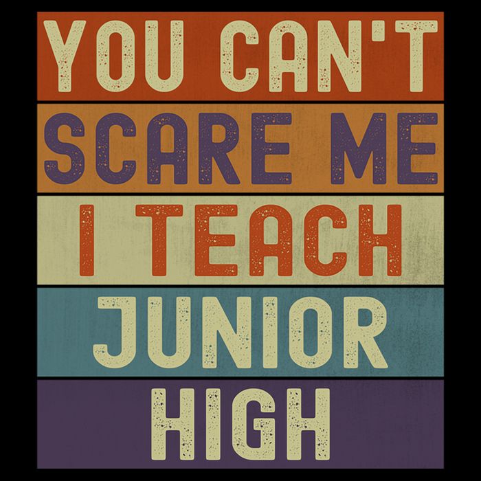 Junior High Teacher You Cant Scare Me I Teach Vintage Retro Meaningful Gift Mug