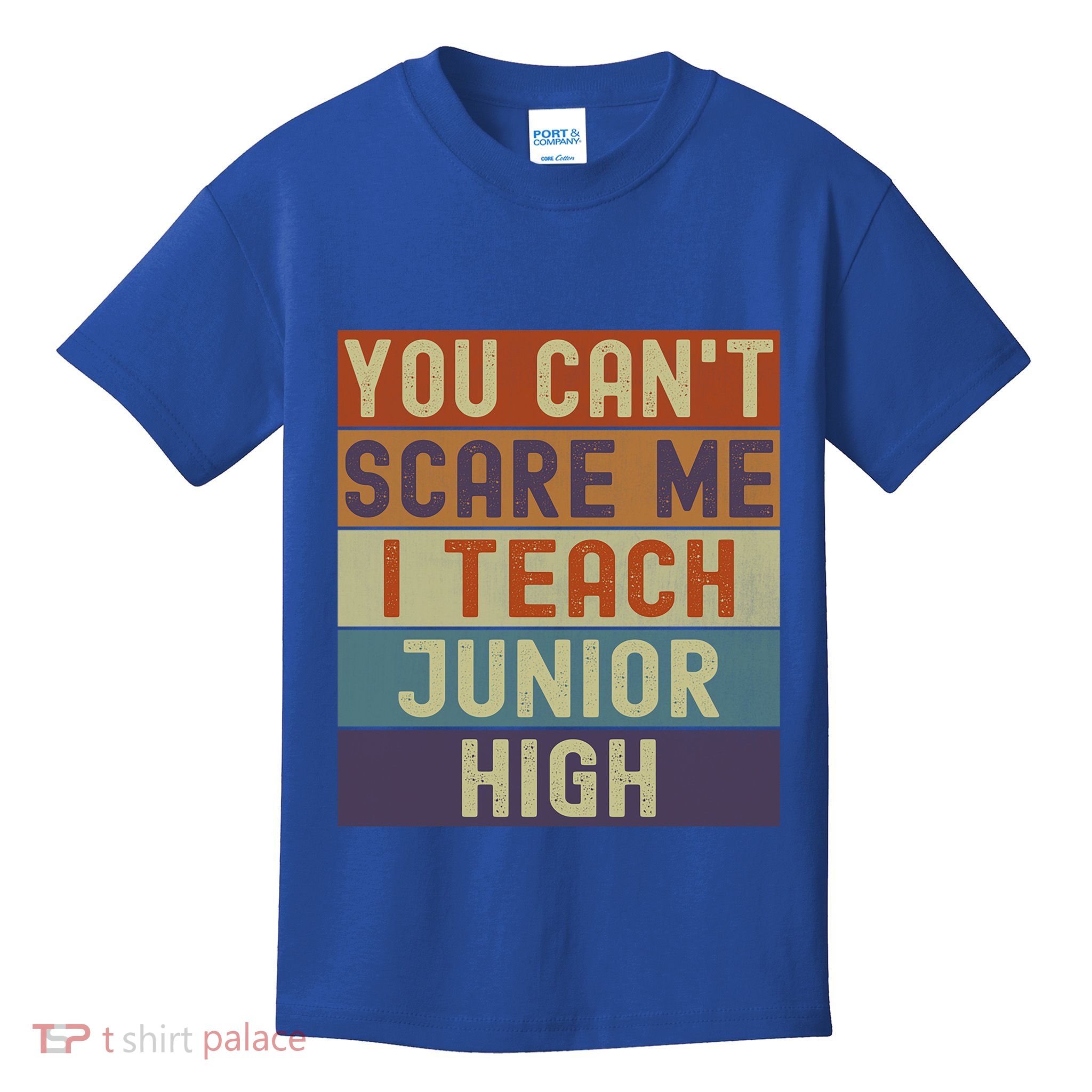 Junior High Teacher You Cant Scare Me I Teach Vintage Retro Meaningful Gift Kids T-Shirt