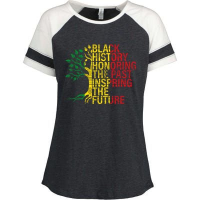 Junenth Honoring The Past Inspiring The Future Cool Gift Enza Ladies Jersey Colorblock Tee