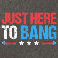 Just Here To Bang Funny Fireworks 4th Of July Cotton Canvas Backpack