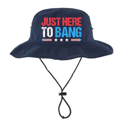 Just Here To Bang Funny Fireworks 4th Of July Bucket Hat