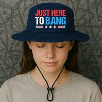 Just Here To Bang Funny Fireworks 4th Of July Bucket Hat